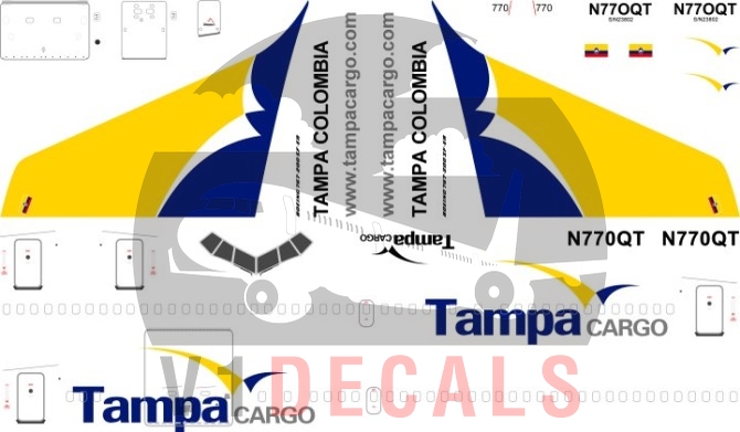 Tampa Cargo -Boeing 767-200 Decal