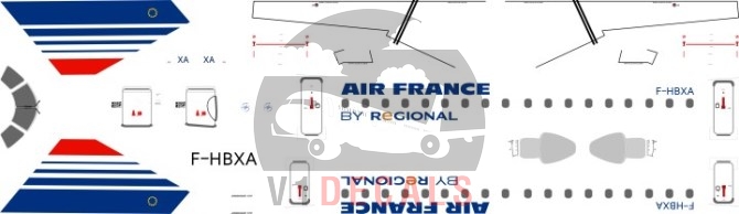 Air France Regional -Embraer E170 Decal