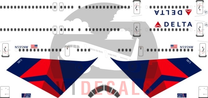 Delta Airlines -Boeing 757-300 Decal