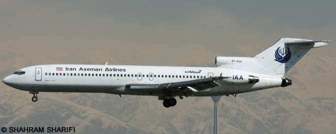 Aseman Iran Airlines -Boeing 727-200 Decal