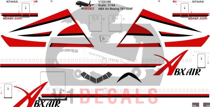 ABX Air Boeing 767-200 Decal