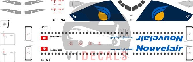 Nouvelair Airbus A320 Decal