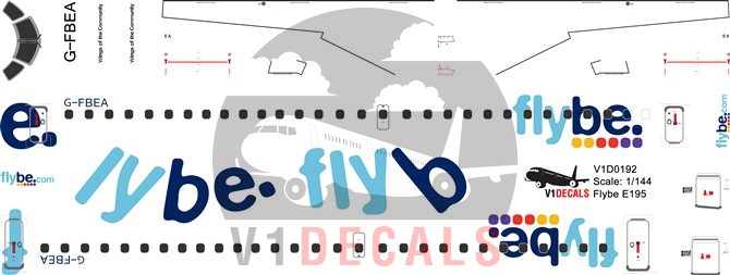 Flybe -Embraer E195 Decal