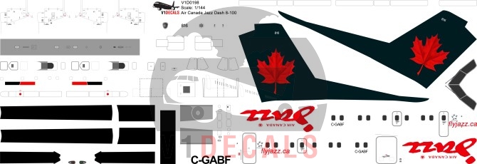Air Canada Jazz -DeHavilland Dash 8-100 Decal