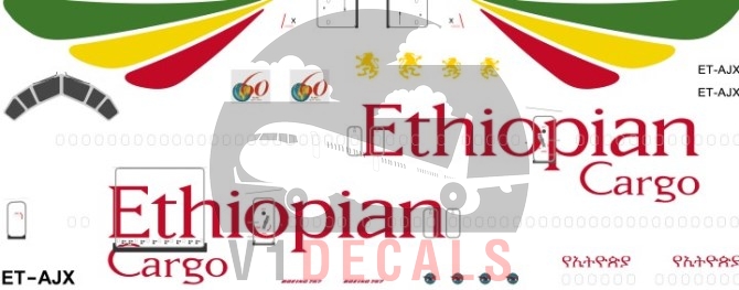 Ethiopian Cargo -Boeing 757-200 Decal