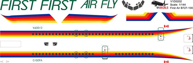 First Air Boeing 727 --Boeing 727-100 Decal