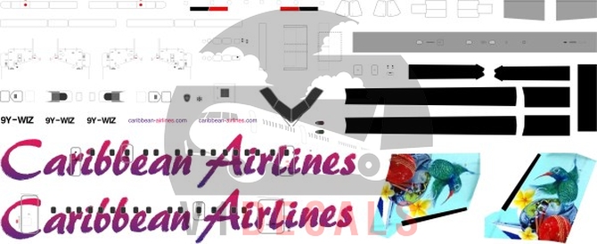 Caribbean Airlines DeHavilland Dash 8-300 Decal