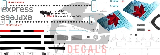 Air Canada Express, Air Canada Jazz -Bombardier Dash 8-Q400 Decal