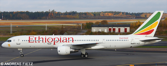 Ethiopian Airlines --Boeing 757-200 Decal