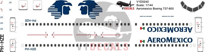 Aeromexico, Transavia --Boeing 737-800 Decal