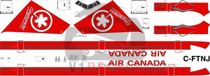 Air Canada -Lockheed L-1011-100 Tristar Decal Air Canada -Lockheed L-1011-100 Tristar Decal