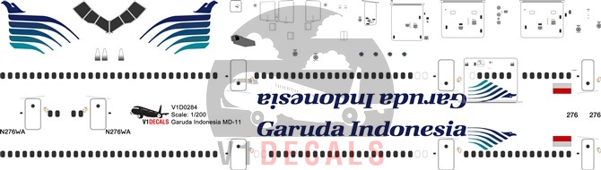Garuda Indonesia, World Airways McDonnell Douglas MD-11 Decal