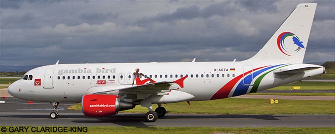 Gambia Bird Airbus A319 Decal