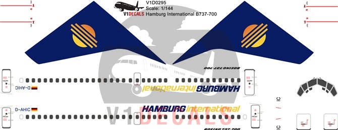 Hamburg International --Boeing 737-700 Decal