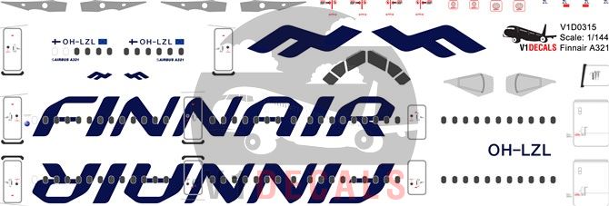 Finnair Airbus A321 Decal