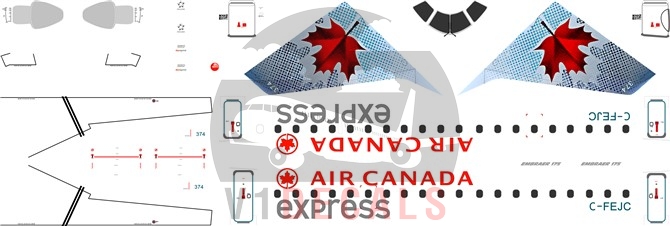 Air Canada Express -Embraer E175 Decal