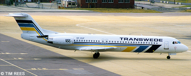 Transwede Fokker F-100 Decal