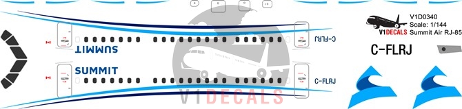 Summit Air -BAe Avro RJ-85 Decal