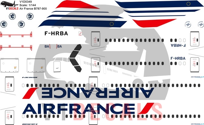 Air France -Boeing 787-9 Decal