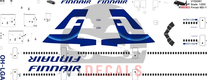 Finnair McDonnell Douglas MD-11 Decal