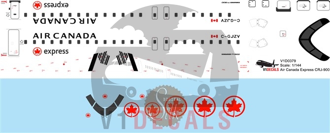 Air Canada Express Bombardier CRJ 705-900 Decal