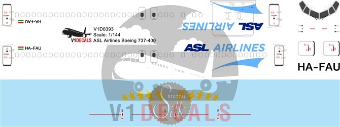 ASL Airlines, Farnair Boeing 737-400 Decal