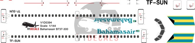 Bahamasair -Boeing 737-300 Decal