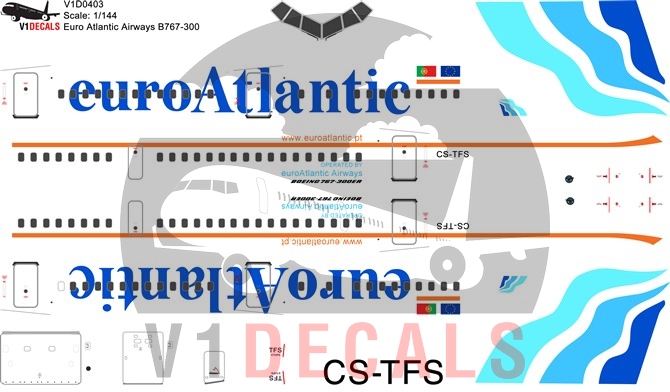 EuroAtlantic Airways -Boeing 767-300 Decal