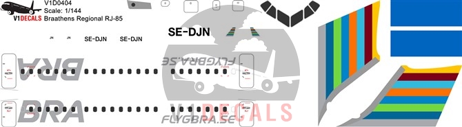 BRA Braathens Regional Airlines -BAe Avro RJ-85 Decal