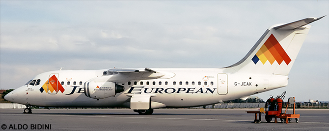 Jersey European -BAe Avro RJ-85 Decal