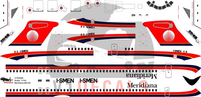 Meridiana McDonnell Douglas MD-80 Decal