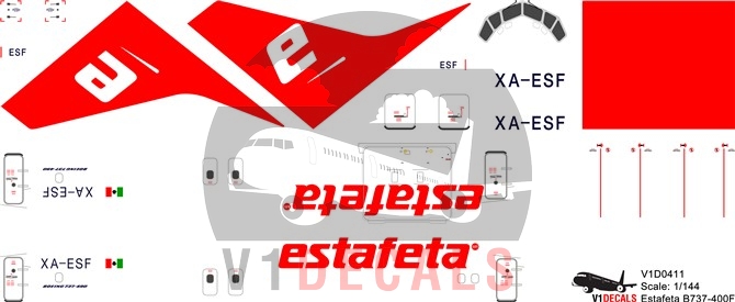 Estafeta -Boeing 737-400 Decal