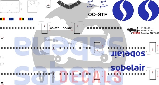 Sobelair, Sabena -Boeing 767-300 Decal