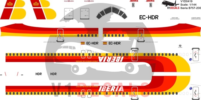 Iberia -Boeing 757-200 Decal