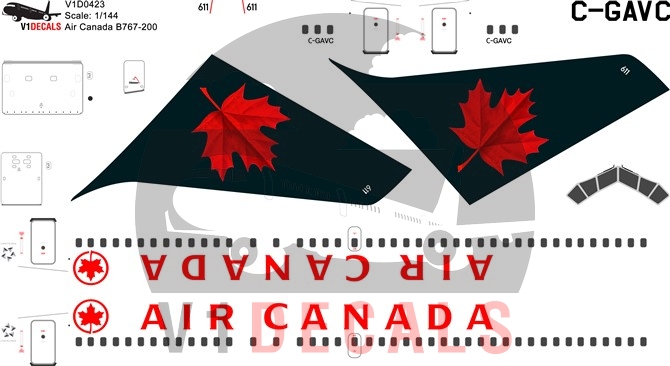 Air Canada -Boeing 767-200 Decal