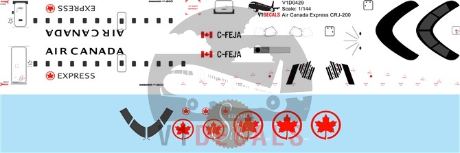 Air Canada Express, Air Canada Jazz Bombardier CRJ 100-200 Decal