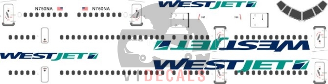Westjet -Boeing 757-200 Decal