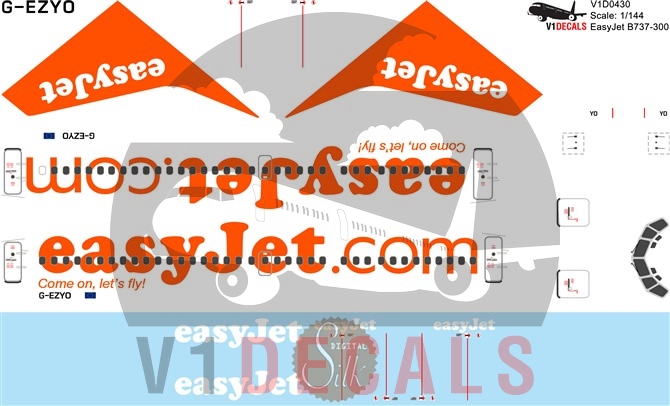 EasyJet Boeing 737-300 Decal