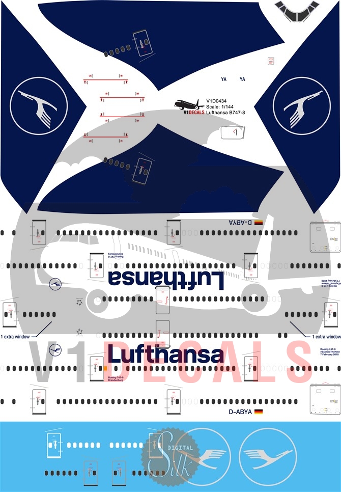 Lufthansa Boeing 747-8 Decal