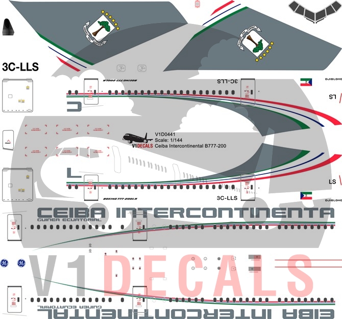 Ceiba Intercontinental -Boeing 777-200 Decal