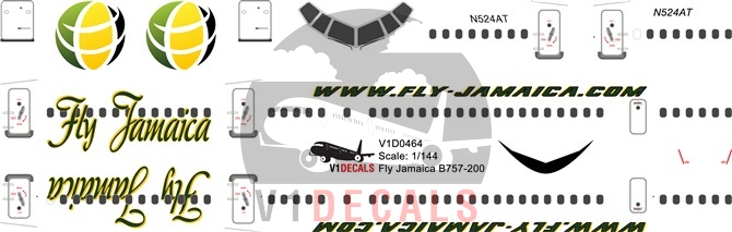 Fly Jamaica -Boeing 757-200 Decal