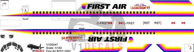 First Air --Boeing 727-100 Decal