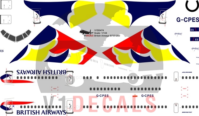 British Airways -Boeing 757-200 Decal