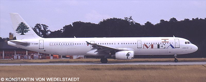 MEA Middle East Airlines Airbus A321 Decal