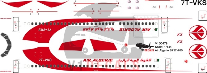 Air Algerie -Boeing 737-700 Decal