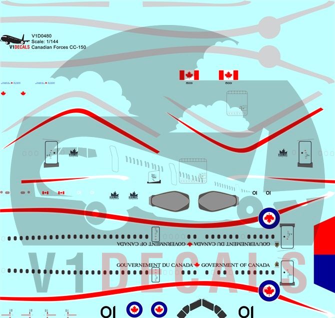 Royal Canadian Air Force RCAF Airbus A310-300 Decal