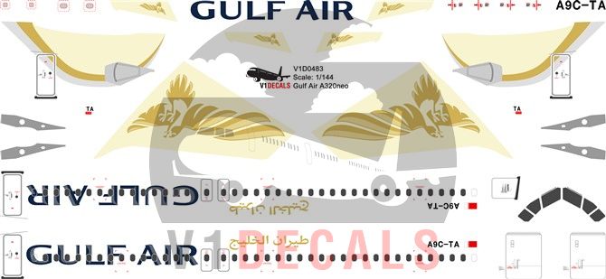 Gulf Air Airbus A320neo Decal