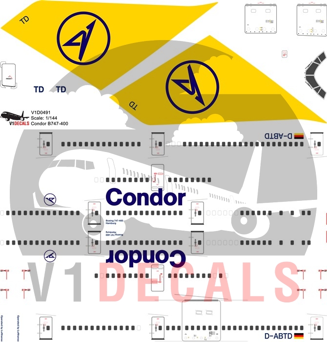 Condor -Boeing 747-400 Decal