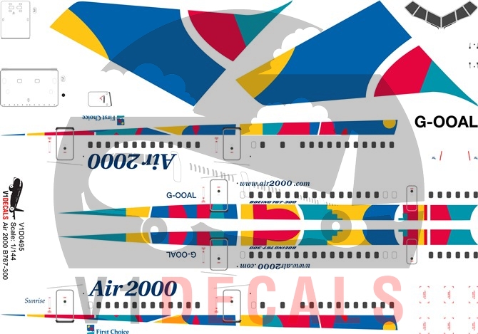 Air 2000, First Choice Airways -Boeing 767-300 Decal