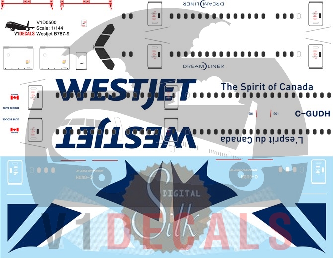 Westjet Boeing 787-9 Decal